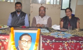 Dr. S. Suanand with Principal Dr. Jalindar Adsule and Prof. Rachna Adsule